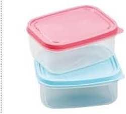 Space-saving Mini Plastic Food Storage Containers for Refrigerator and Microwave