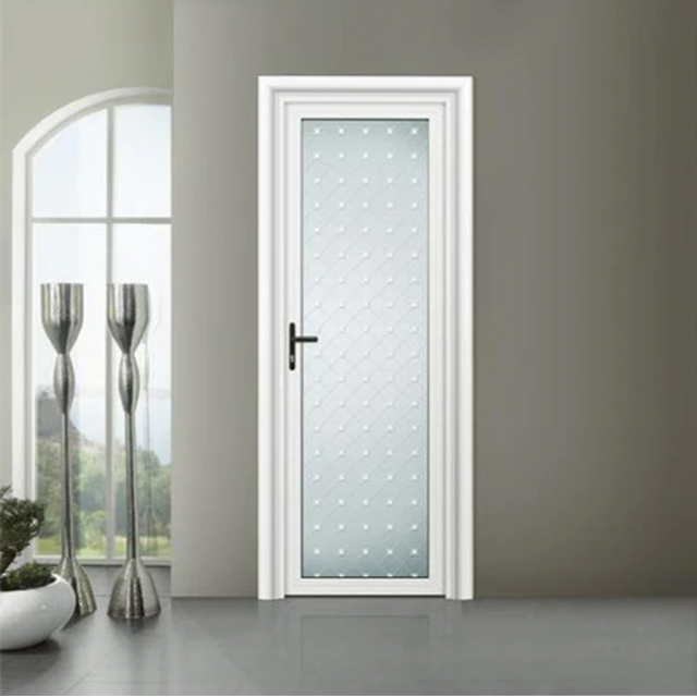 Slimline Swing Aluminium Door For Kitchen Or Bathroom With Tempered Glass