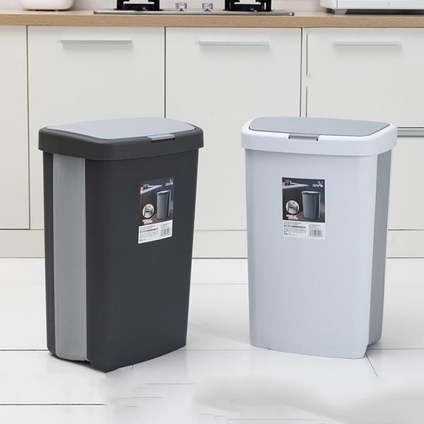 Large Capacity Folding Bin Household Commercial Plastic Kitchen Storage Bin Waste Bin with Swing Lid