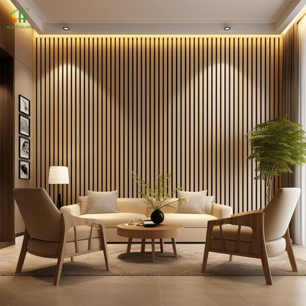 Custom Acoustic Wood Panel Wall 1220x2440mm Black MDF