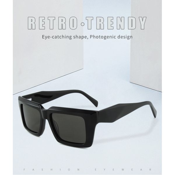 Солнечные очки ацетата Unisex объектива TAC квадратные толщиной обрамляют 2 цвета