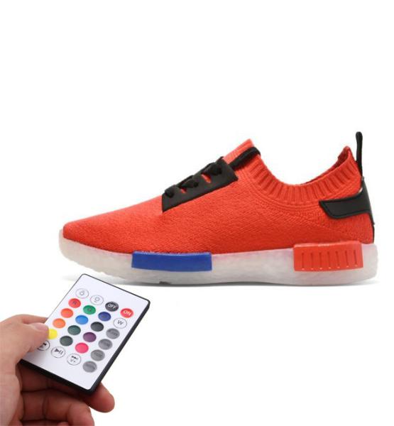 IR Remote Control Led Light Up Sneakers , Celebrations Mens Light Up Shoes