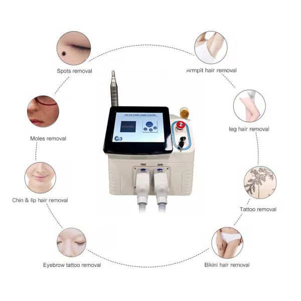 Удаление волос лазера диода удаления 808nm татуировки Nd Yag и лазер 2 Pico в 1