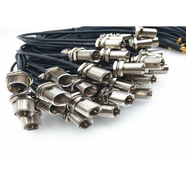 Male To Male RF Cable Assemblies With Rear Mount FME To MMCX Male Connector