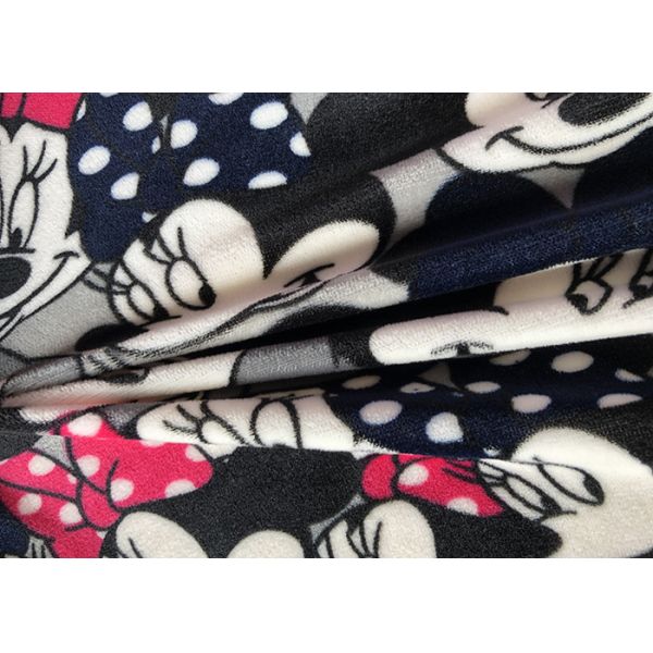 Простирание дизайна Mickey связало ткань бархата лайкра