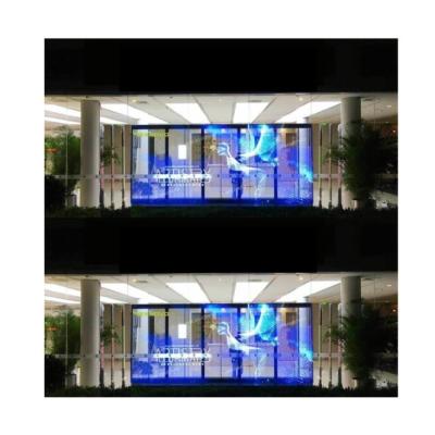 Custom P5.2 - 10.4mm Transparent LED Film Display Screen For Within OEM