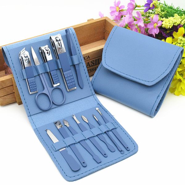 Manicure Set Nail Clippers Tools Household 4/12/16Pcs Stainless Steel Ear Spoon Nail Cutters Scissors Kit For Manicure Tools