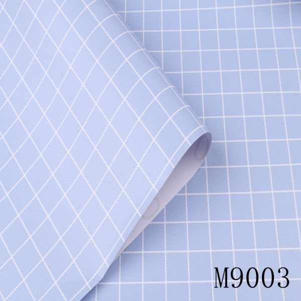 Black Grid 3D Adhesive Wallpaper 3D Wall Stickers Waterproof For Kitchen Bathroom