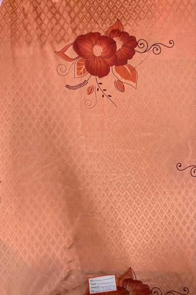 Blue 2.1m Width 80gsm Mattress Ticking Fabric With Flower Pattern
