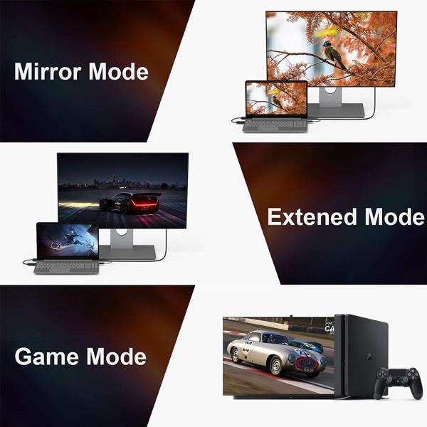 Braid 4K UHD HDMI Cables To Displayport Converter For PS4 Apple TV PC