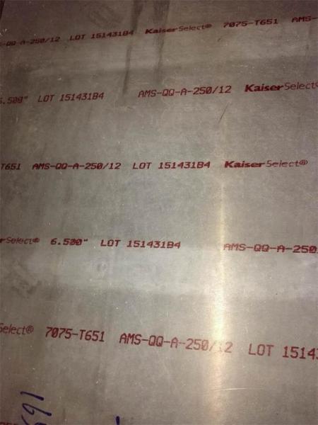 7075 Grade Aircraft Aluminum Plate Fair Machinability 0 . 3% Manganese