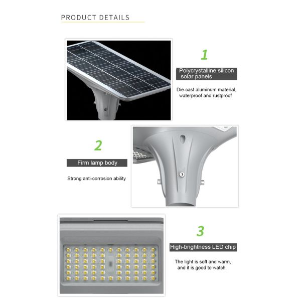 LED Cell Powered Solar Street Lights All in One Landscape Lamp Price List