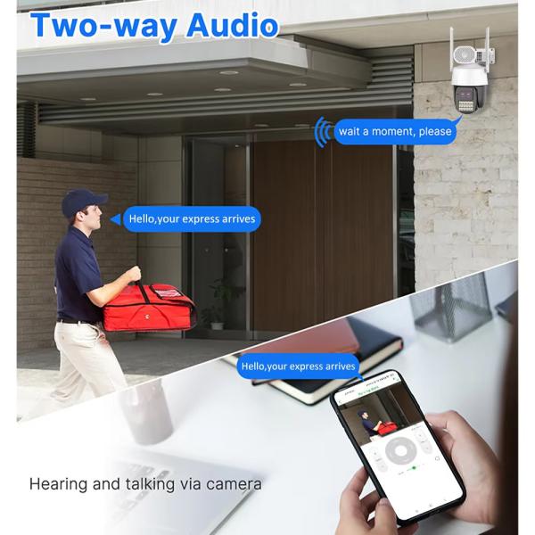 Smart AI HD 4MP 360 Ptz Camera 4G Smart AI HD 1080P 360 Ptz Camera  Dual Lens Night Vision CCTV 4G PTZ Camera
