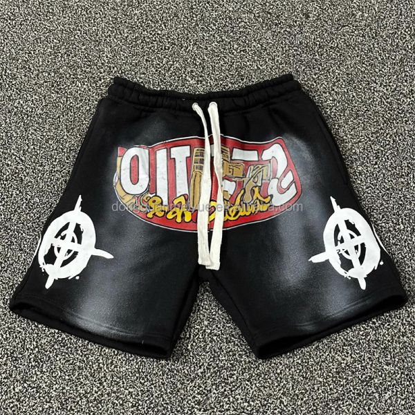 Custom Shorts Jogging Acid Wash Vintage Streetwear Screen Printing French Terry Shorts Sport Basketball Shorts for Men Cotton