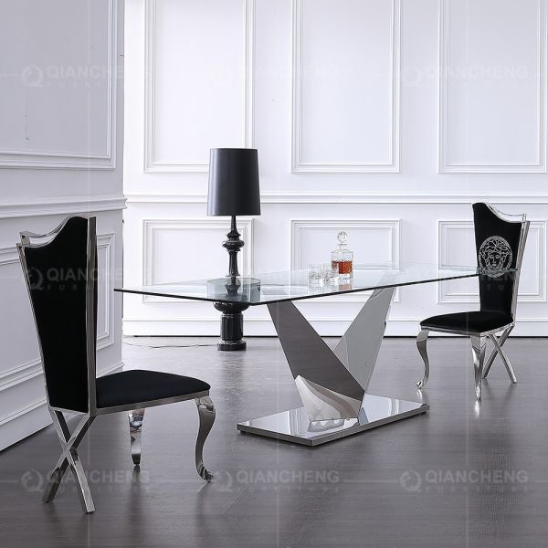 Стабилизированным закаленная OEM стеклянная нержавеющая сталь 201 прямоугольника 1.2mm обеденного стола