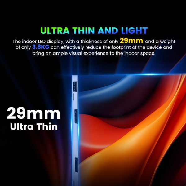 Front Maintenance Ultra Thin 600x337.5mm Indoor Small Pitch LED Panel  0.7 0.9 1.2 1.5 mm COB LED Screen for High End Display
