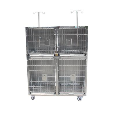 Gaiola veterinária de aço inoxidável combinada Sustatinable do hospital do animal de estimação