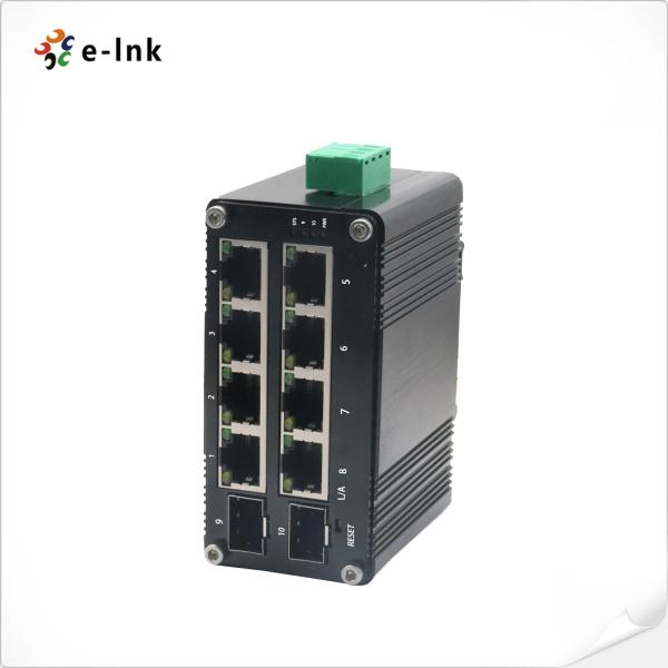 Mini Industrial Managed 8-Port 10/100/1000T + 2-Port 100/1000X SFP Ethernet Switch