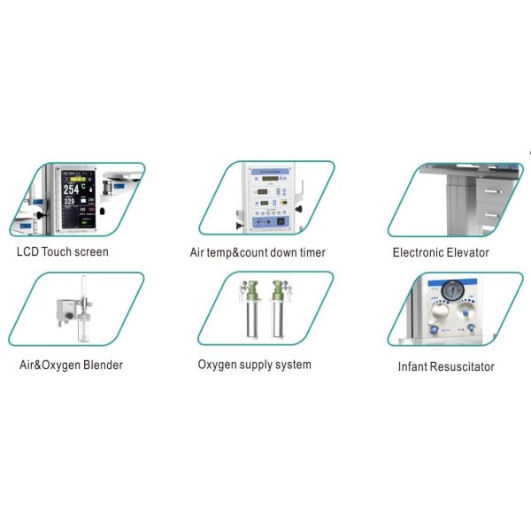 Hospital Medical Equipment Neonatal Baby Infant Radiant Warmer Machine with LED Phototherapy