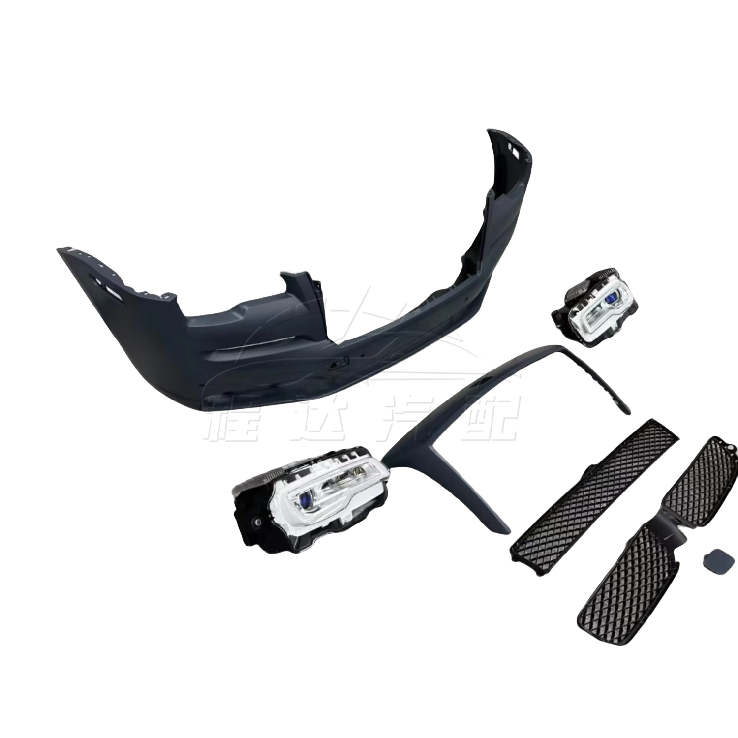 Premium PP Material Body Kit Conversion - Upgraded Front Bumper Assembly for Rolls Royce Phantom Wraith Gen1 to Gen2 Facelift