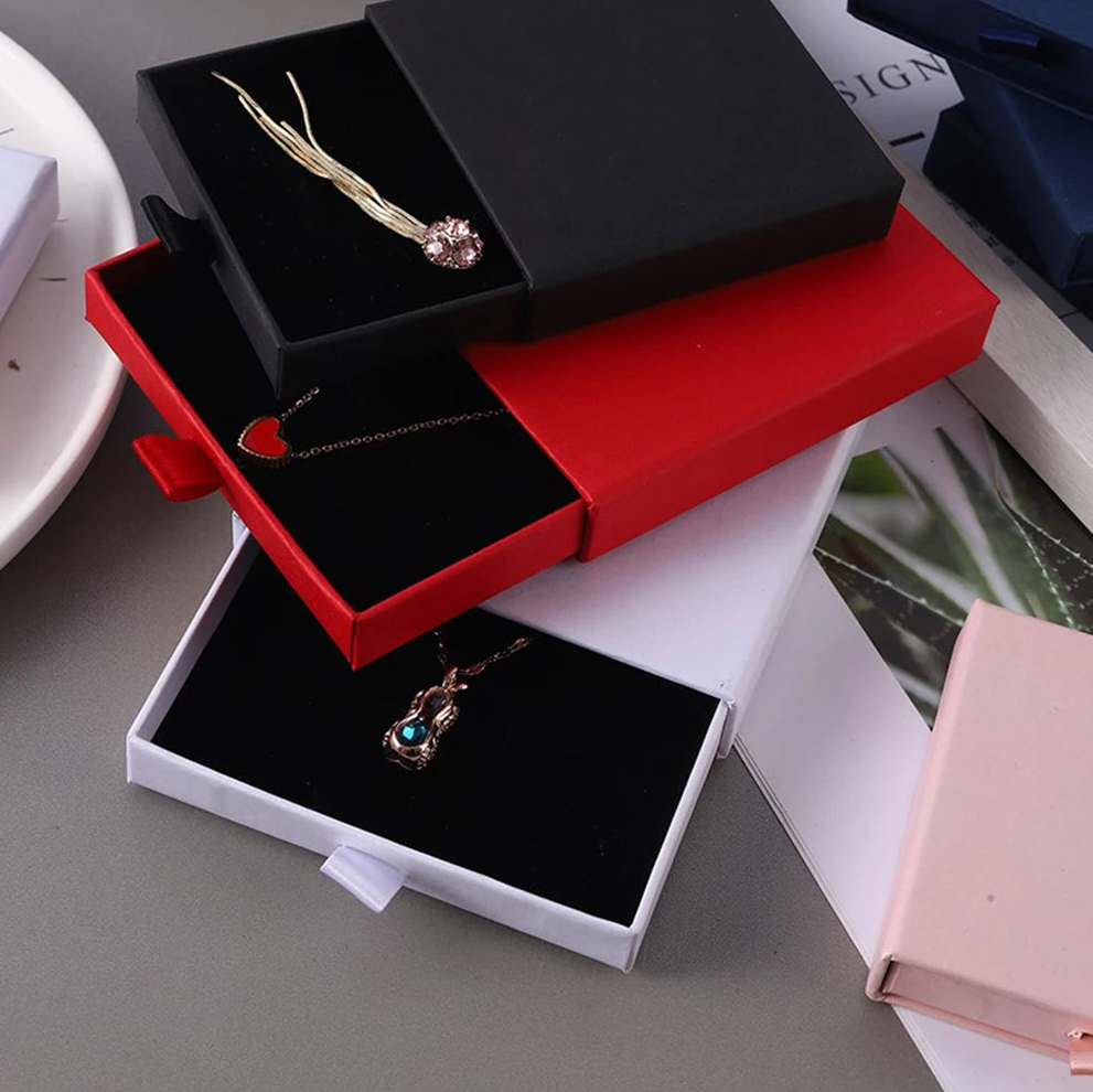 Popular Jewelry Box Logo Paper Gift Packing Box for Custom Bracelet Packaging