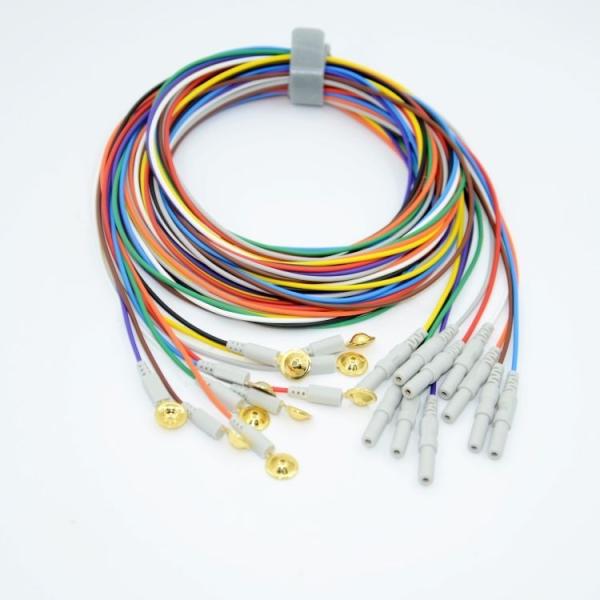 Flexible Medical Snap Button Cable, 3/5/7/10 Lead Snap 10 Lead Holter ECG EEG Cable
