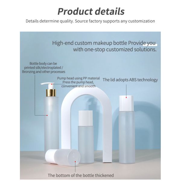 150ml 200ml PET Plastic Bottle with Pump for Luxury Bottle Skincare Face Cream Body Lotion and Serum Oil Screen Printing