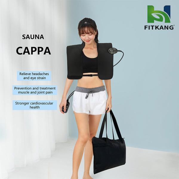 Alivie a dor no ombro com a almofada de sauna da clínica de saúde com terapia PEMF e design vestível