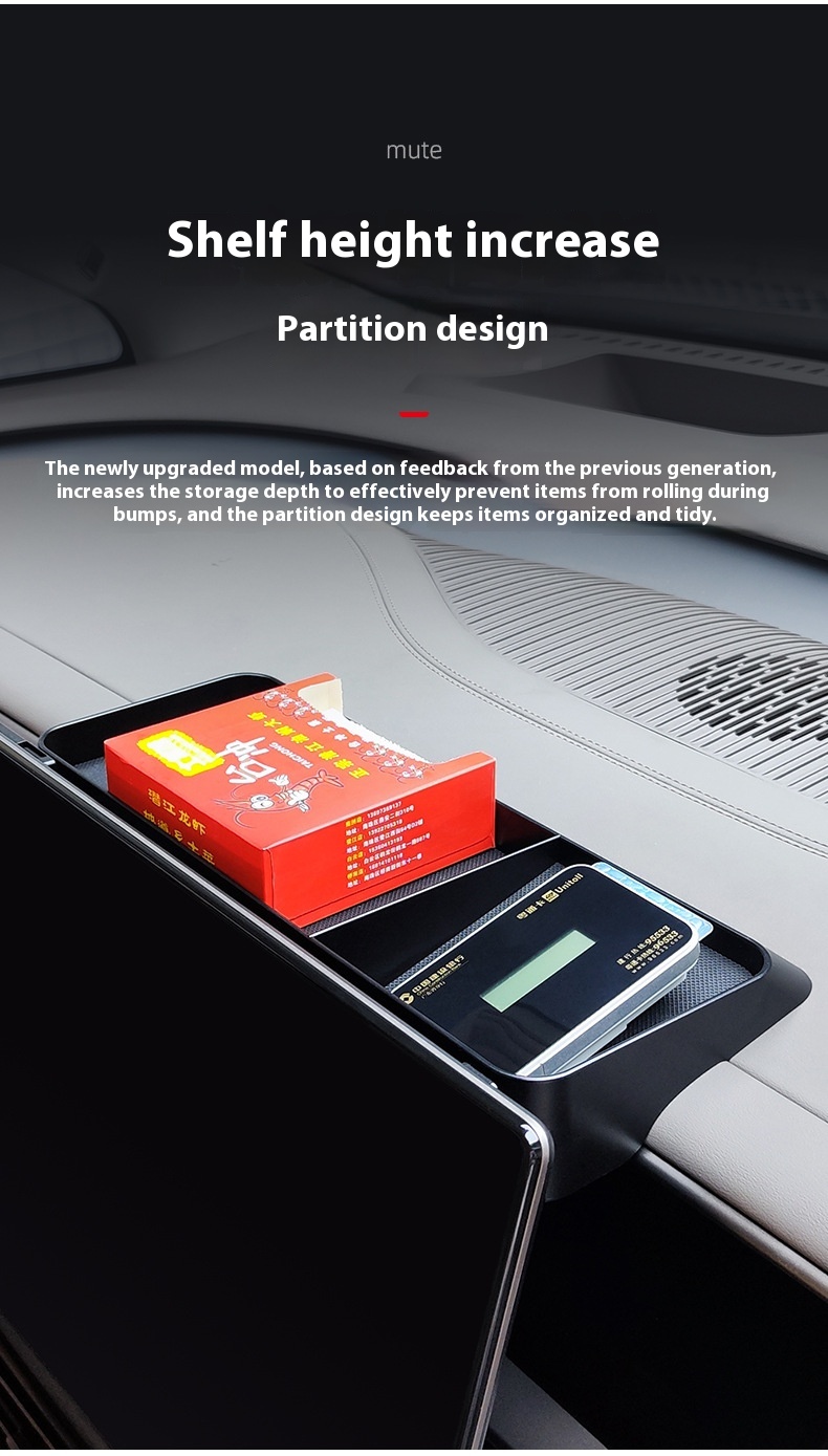 For Dashboard Central Control Screen Storage Box Compatible with 22-23 Models Car Dedicated Modified Organizer Interior Parts