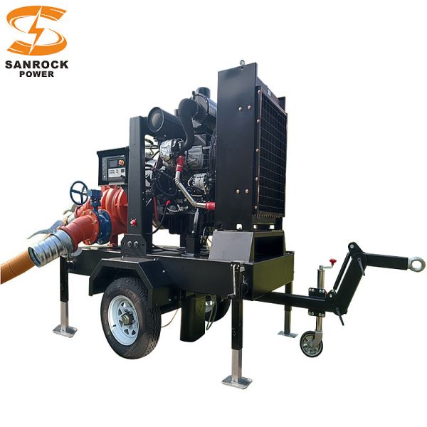 Bomba de preparación seca de 50 CV Motor diésel Bomba de agua centrífuga de auto preparación 44 kW