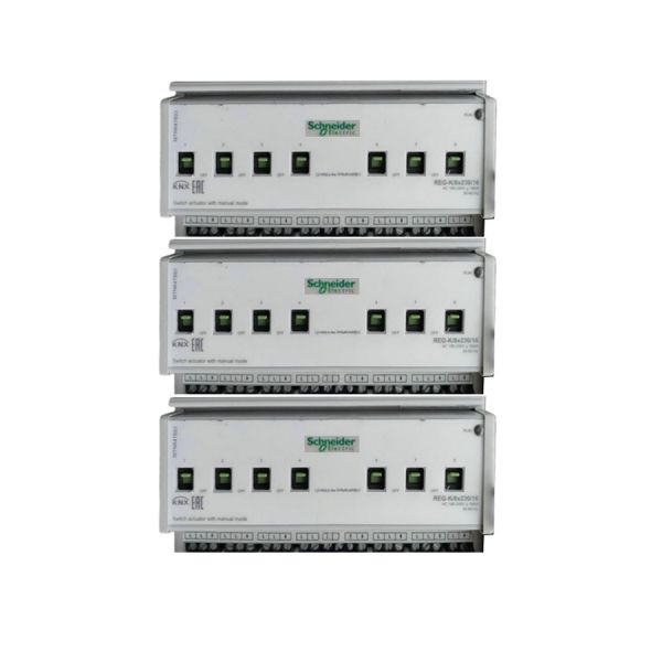 8 Channel Mid Load KNX Switch Actuator MTN647893 8x230V/16A Manual Mode