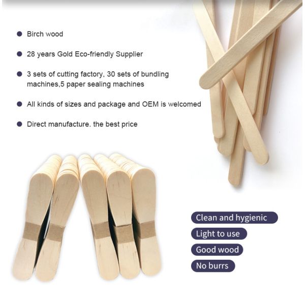 Disposable Wood Products for Customized Ice Cream Sticks in Eco-Friendly Material