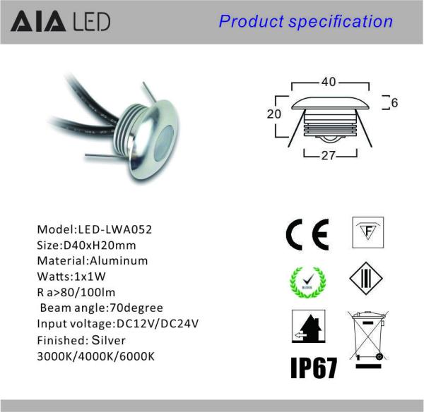 Mini LED underground light/LED floor light/LED floor lamp stair wall light for building square