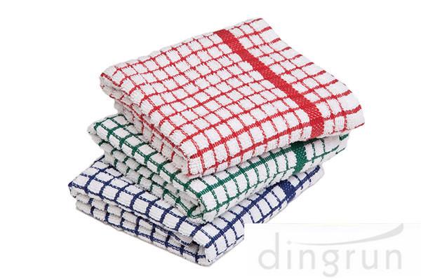 100% Cotton Kitchen Tea Towels , Azo Free Housework Kitchen Cleaning Cloth 50*70cm