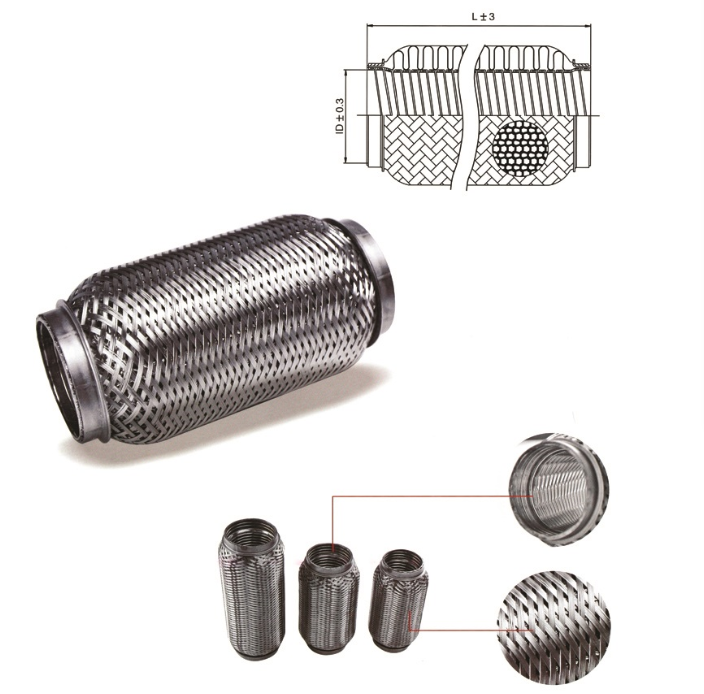 Échappement inoxydable Flex Pipe Joint, soufflet flexible, 2