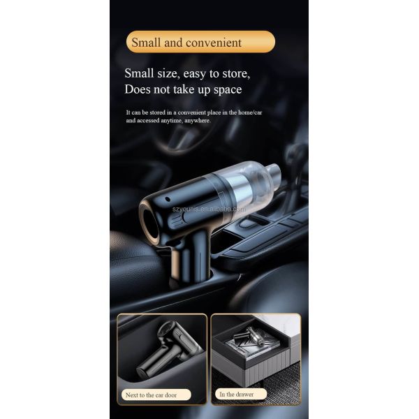 Mini Portable Car Vacuum Cleaner Wireless Handheld Lightweight Quiet Rechargeable