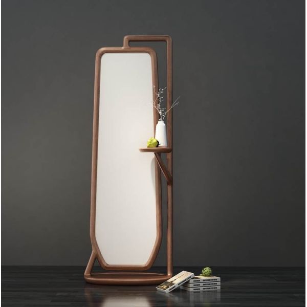 Study Room Furniture Solid Wood Dressing Mirror With Modern Simple Style