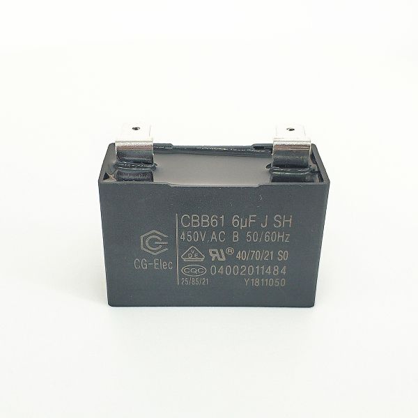 CBB61 450V 6.0mfd Конденсатор для камеры горелки Черный пластиковый треугольник с отверстием для установки