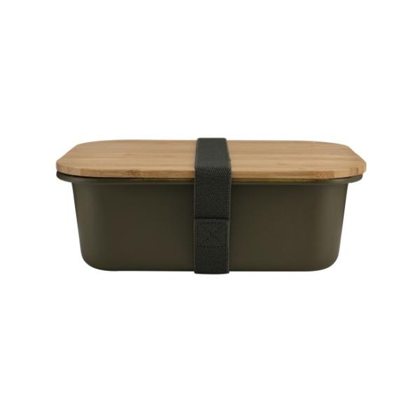 Microwavable Stainless Steel Food Storage Container With Bamboo Locking Lid