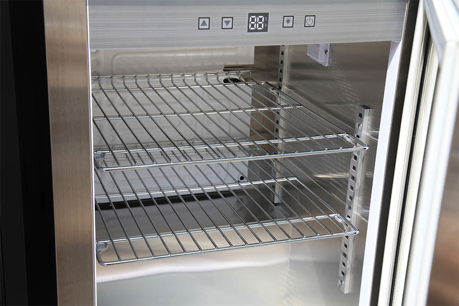 Insulated Glass Cooler Outdoor Kitchen Fridge Cabinet 63L Intelligent
