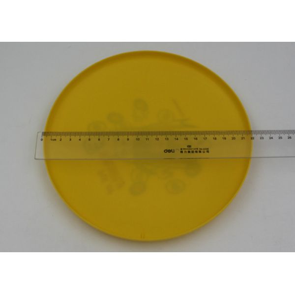Eco - Friendly Yellow Plastic Frisbee EN71 , Outdoor Toy Flying Saucer Frisbee
