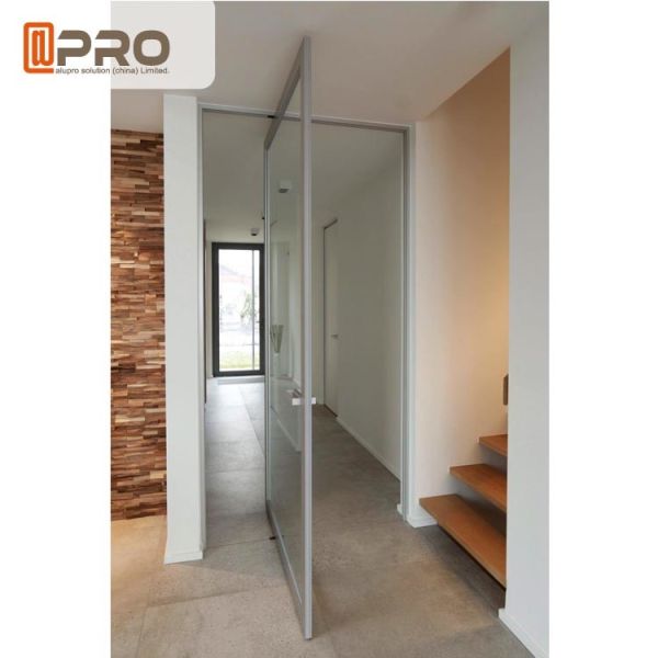 Outward Opening Entry Pivot Doors Thermal Insulated Aluminum Frame modern pivot door Pivot front door