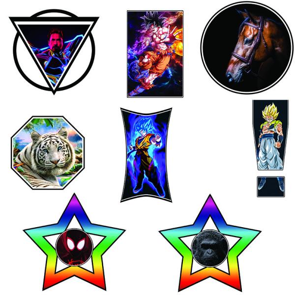 Durable Pvc Lenticular Image Printing Patch For Textile Clothes 3d Flip Effect Change