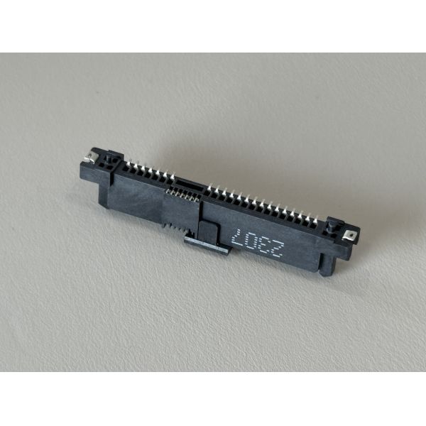 SAS 29 Pin Female Socket SMT Connector with Positioning Column & Fishhook | Gold-Plated for High-Speed Data Systems, Automotive & Storage Applications