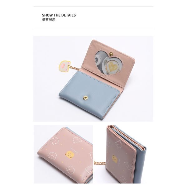 Маленький кошелек дамы кошелек короткий стиль девушка студентка мода мультфильм монета кошелек оптом кошелек клип женский