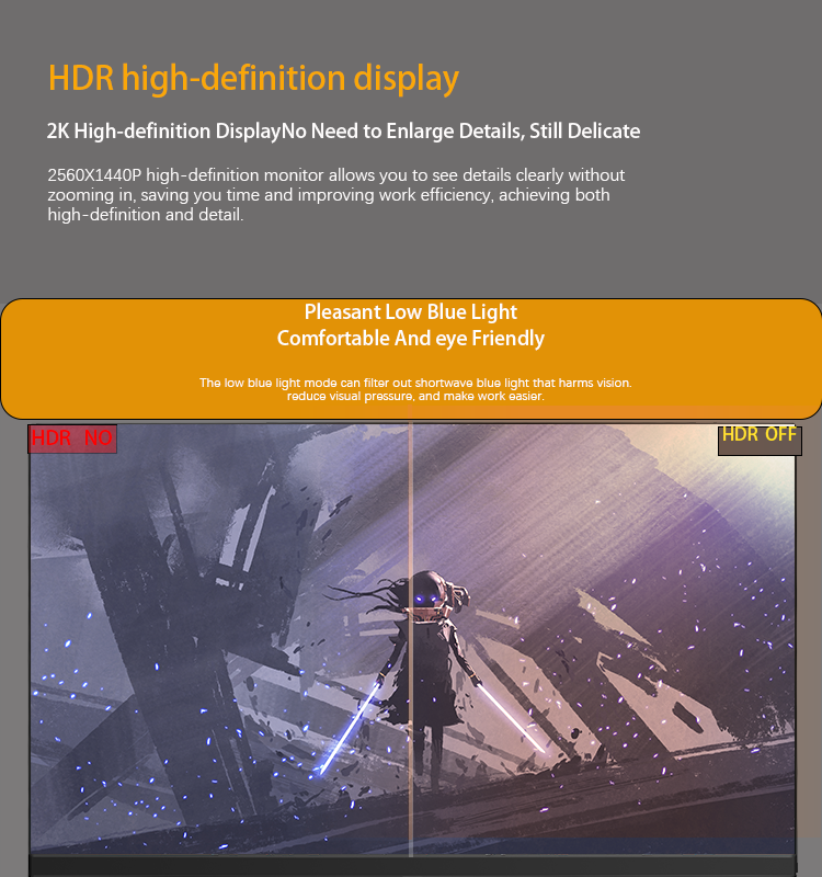 1920x1080 2160x1440 27 Inch Office Monitor 1k 2k Computer Monitor Anti Blue Light