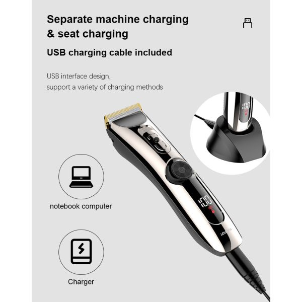 электрический триммер волос 2200mAh, 100v-240v делает Clippers водостойким перезаряжаемые