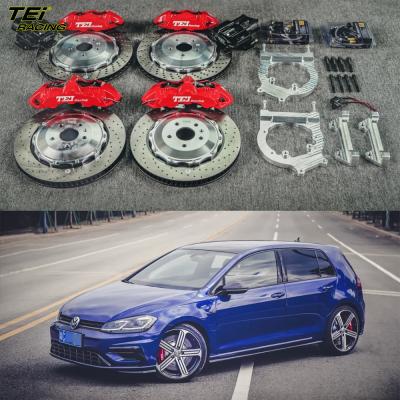 Front 6 Piston And Rear 4 Piston Caliper With E-brake Caliper BBK Auto Brake System For Volkswagen Golf R 19 Inch Rim