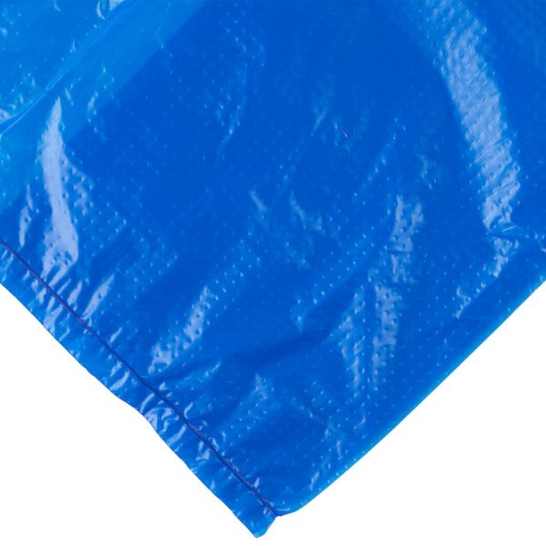 Unprinted Embossed T Shirt Shopping Bags Blue Colour Custom Made Size