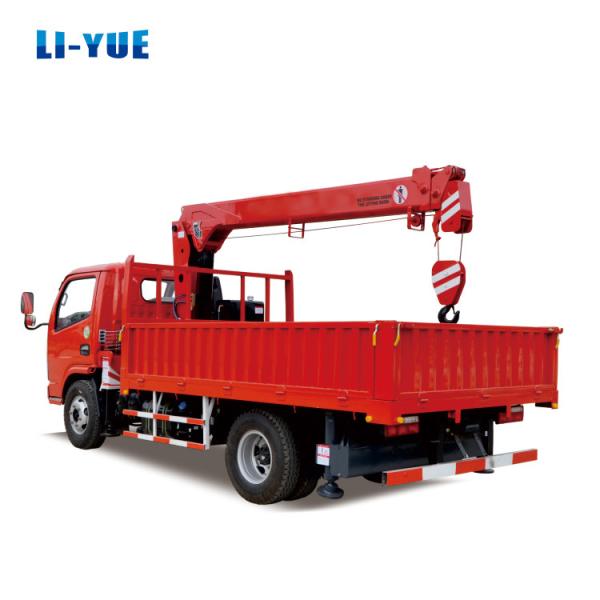 Mini Telescopic Boom Crane Truck Mounted Hydraulic Cargo Crane 3 Tons